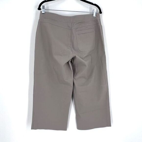 Eileen Fisher Women's Flat Front Wide Leg Cropped Ankle Pants Gray Size Small - Picture 2 of 11